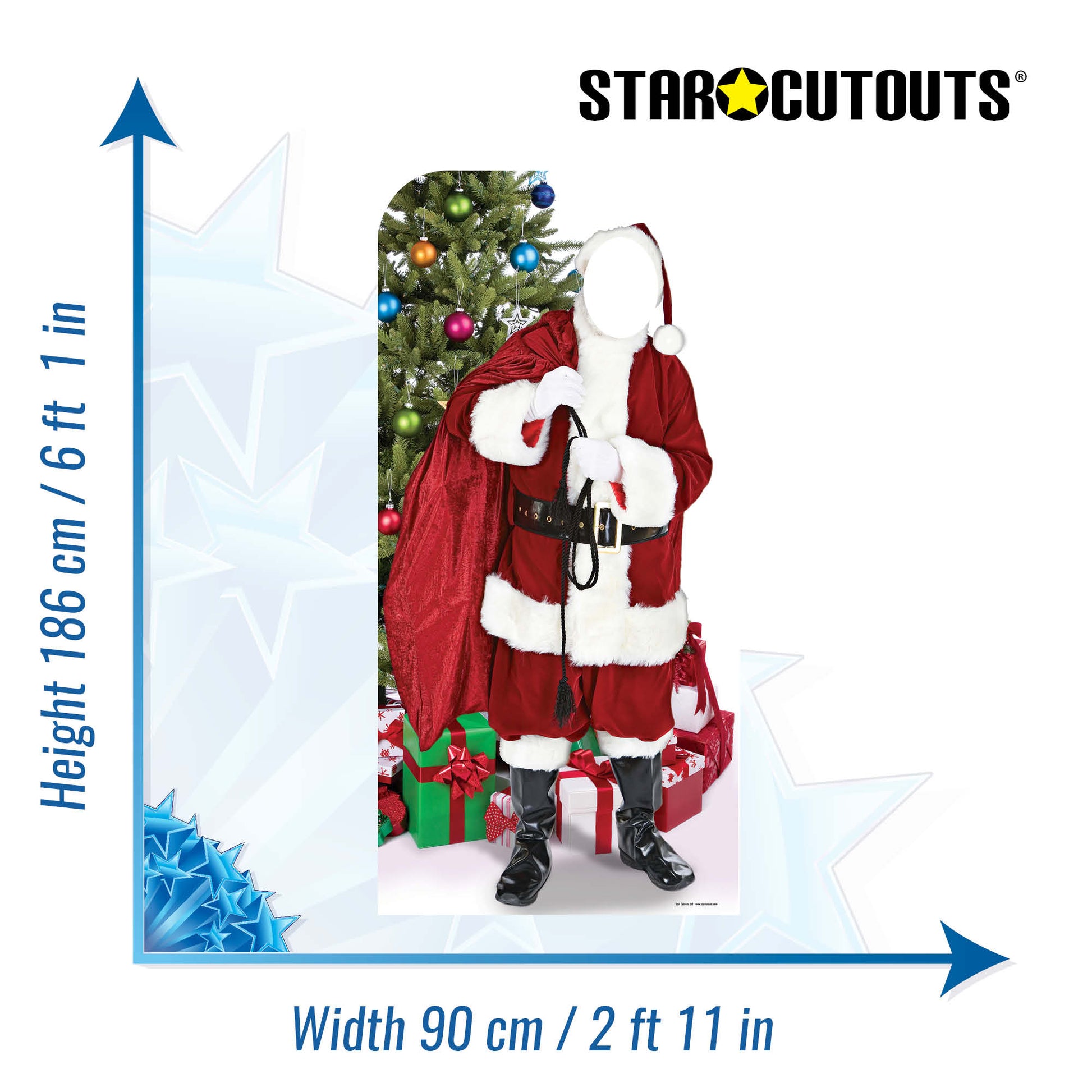 Father Christmas Stand-In Cardboard Cutout - mycardboardcutout