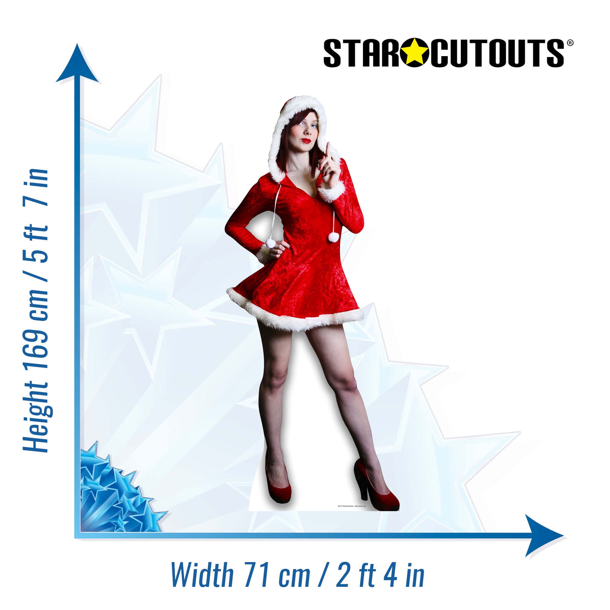 Mrs Christmas Cardboard Cutout - mycardboardcutout