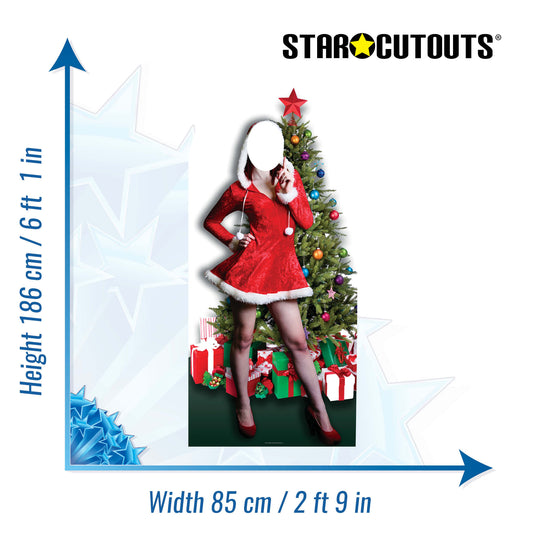 Mrs Christmas Stand- In Cardboard Cutout - mycardboardcutout