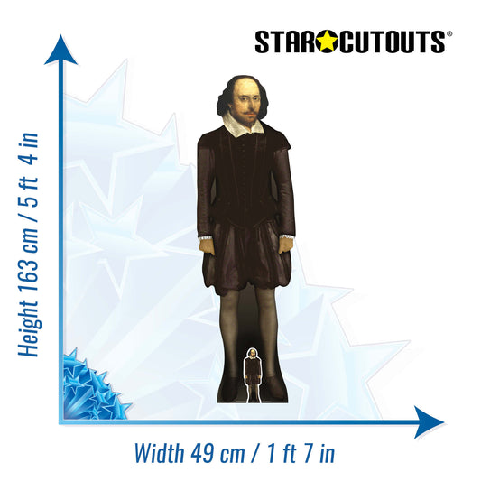 William Shakespeare Historical Figure Cardboard Cutout Lifesize - mycardboardcutout