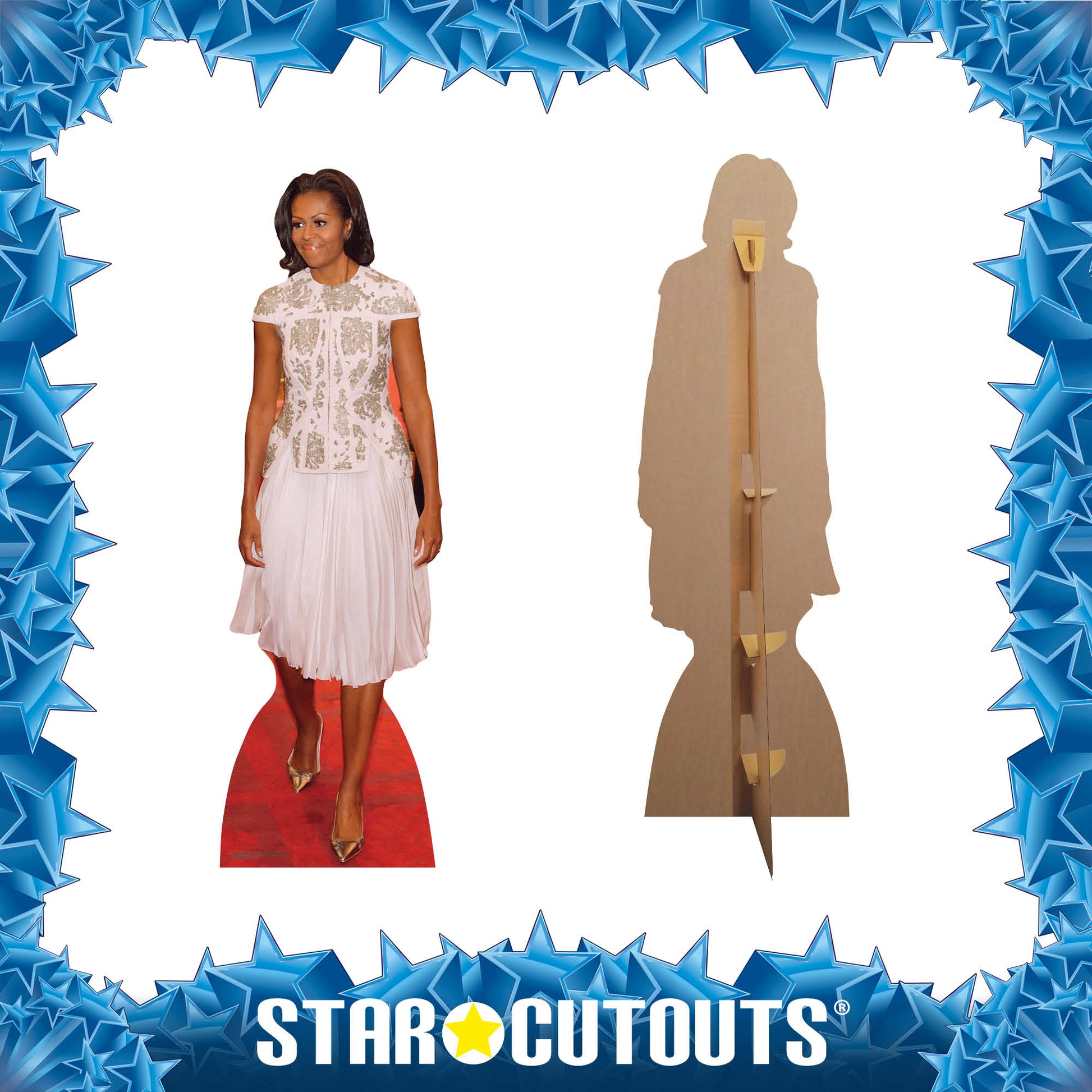 First Lady Michelle Obama Dress Cardboard Cutout Politician - mycardboardcutout