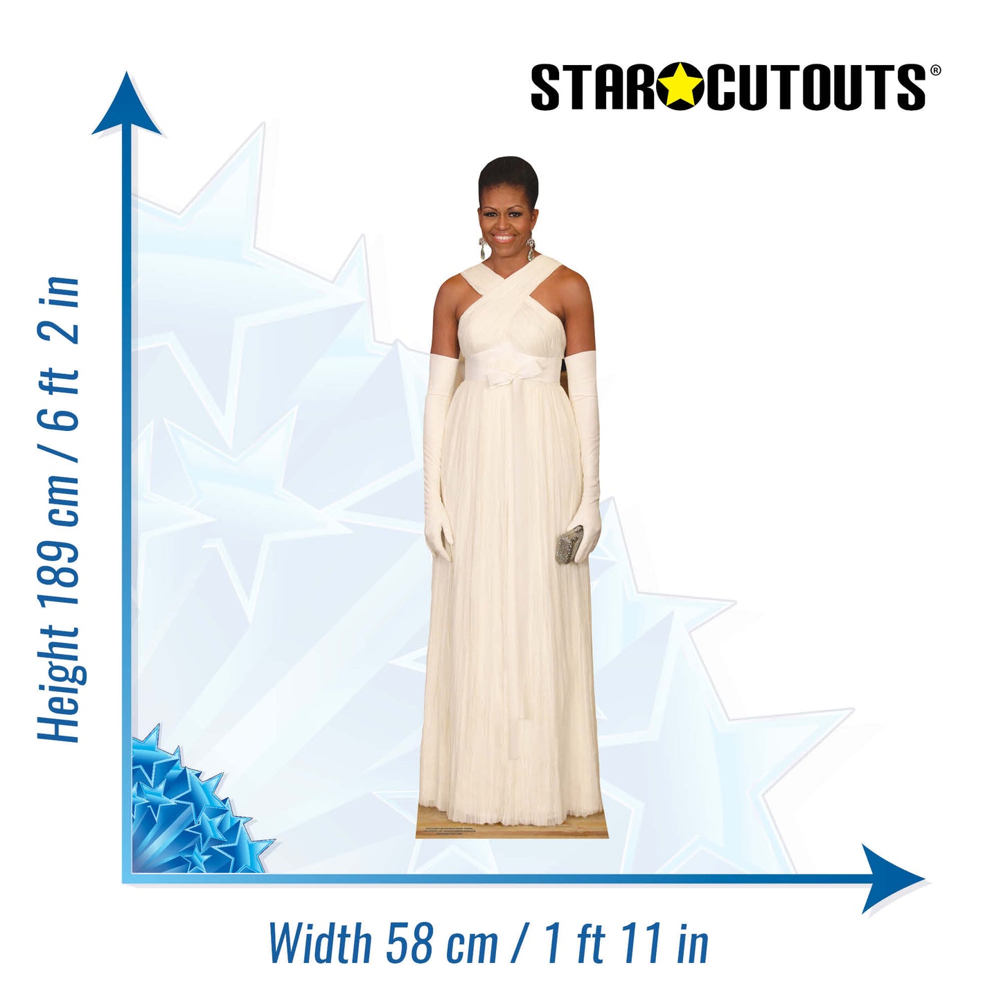 First Lady Michelle Obama Formal Cardboard Cutout Politician - mycardboardcutout