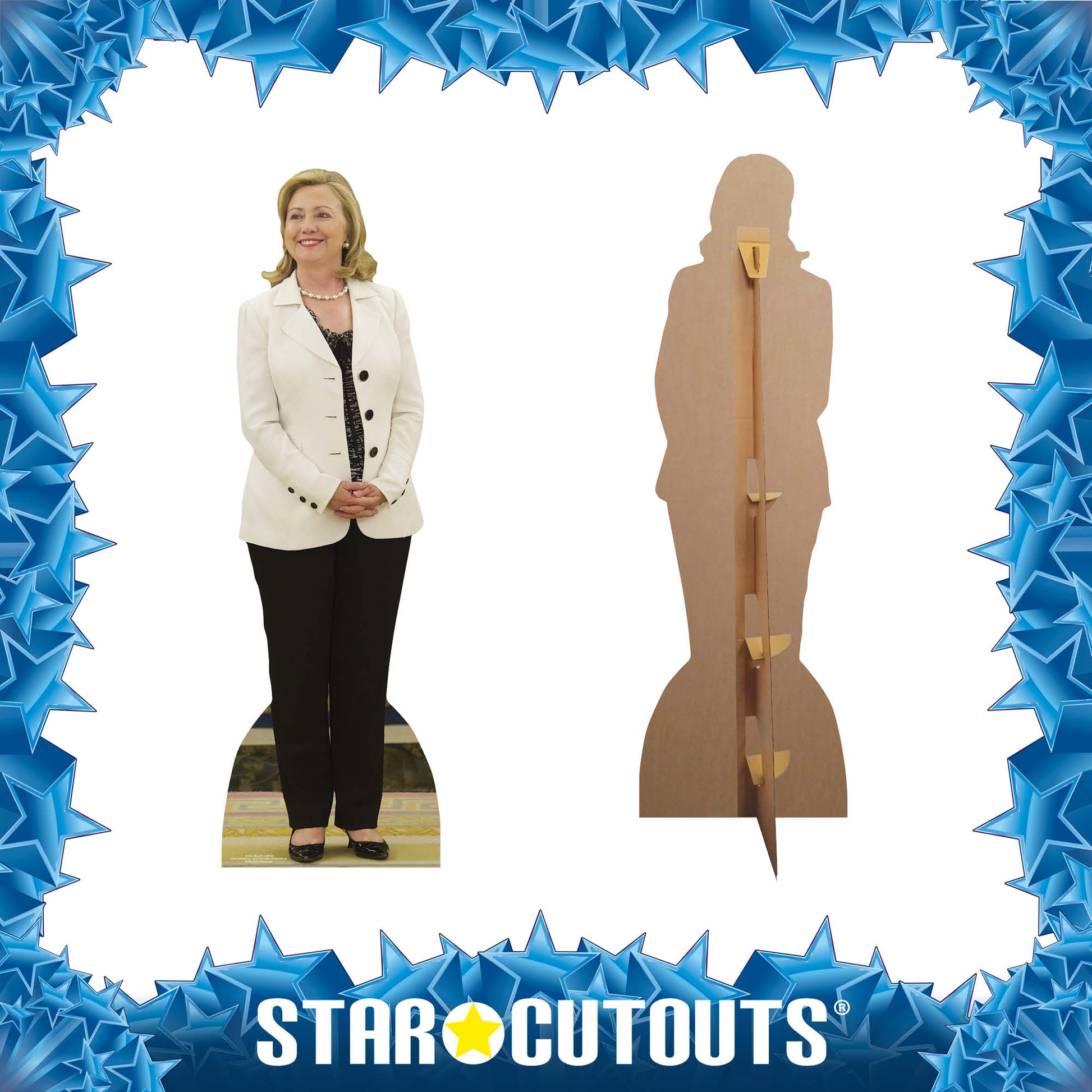 Hillary Clinton White Jacket Cardboard Cutout Politician - mycardboardcutout