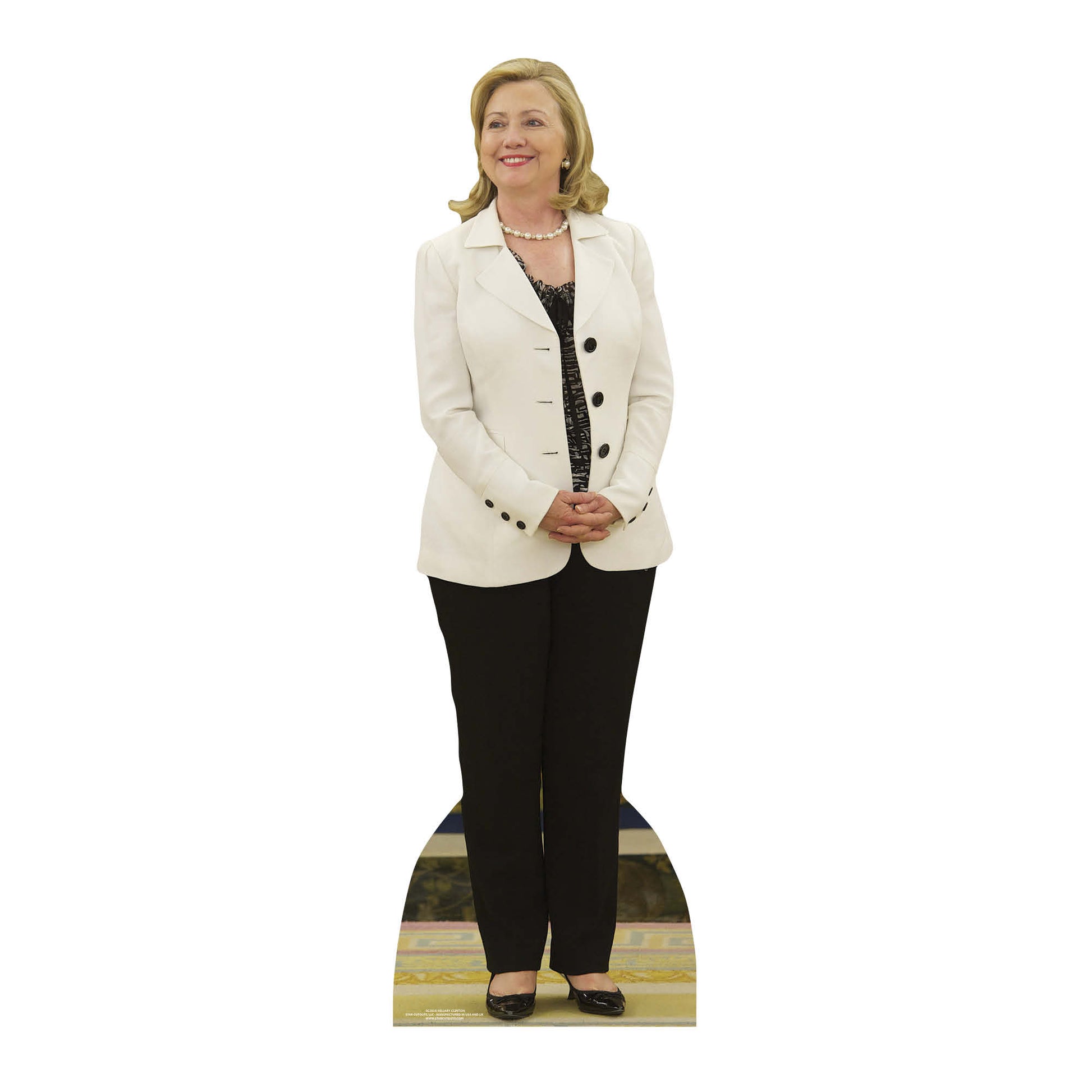 Hillary Clinton White Jacket Cardboard Cutout Politician - mycardboardcutout