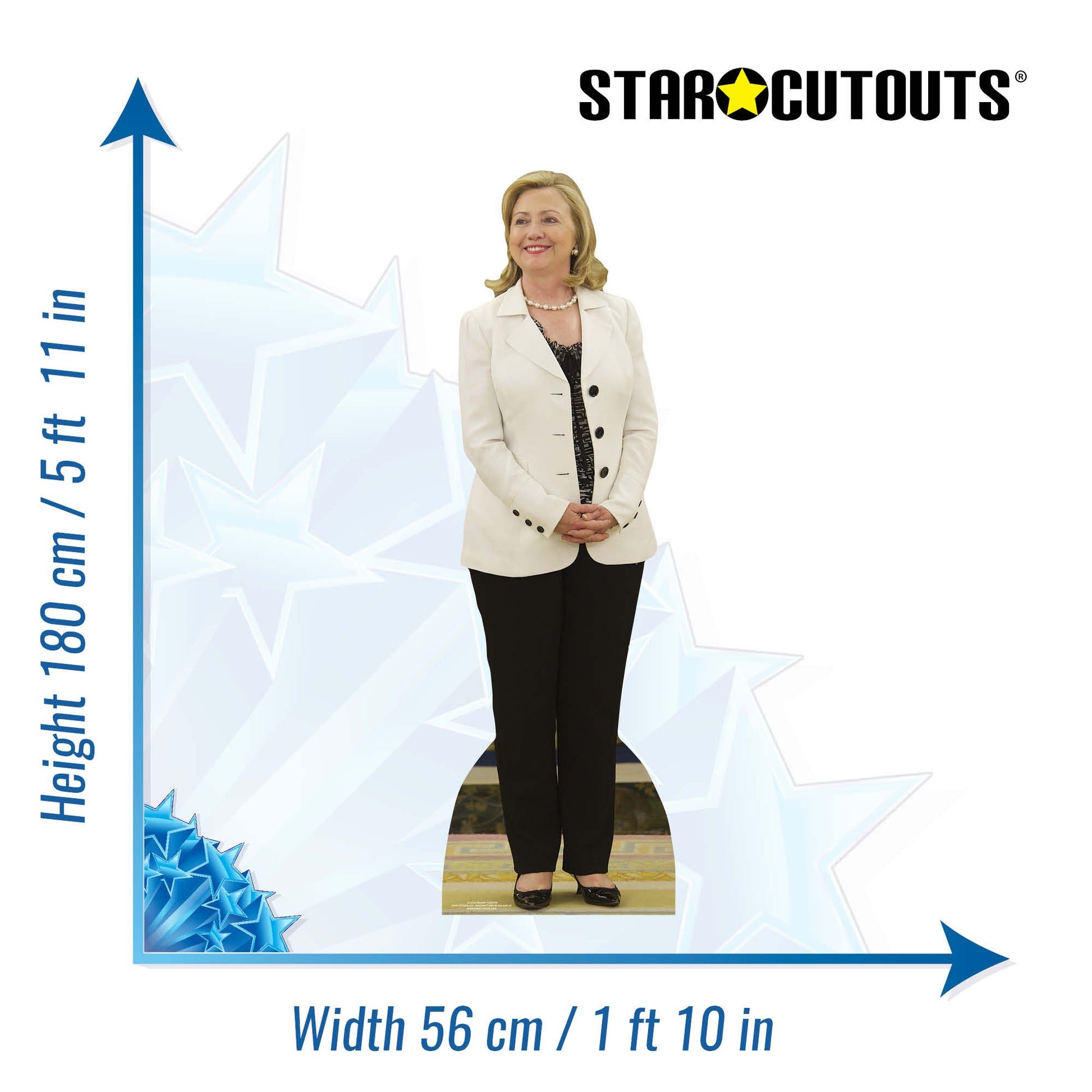 Hillary Clinton White Jacket Cardboard Cutout Politician - mycardboardcutout