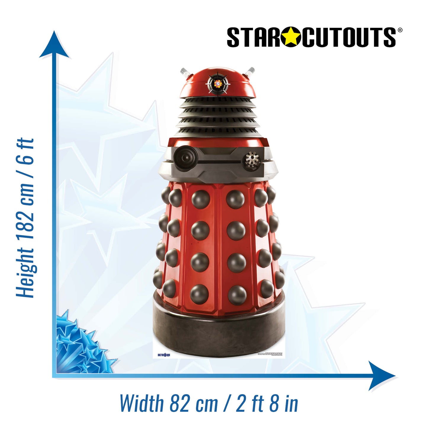 SC204 Dalek Drone Red Cardboard Cutout - mycardboardcutout