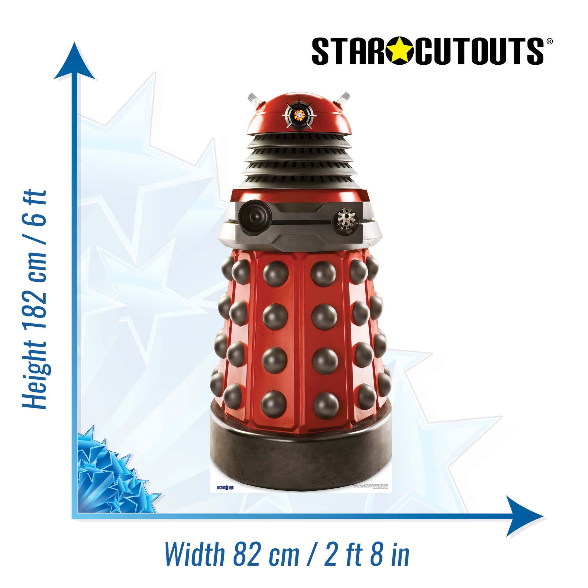 SC204 Dalek Drone Red Cardboard Cutout - mycardboardcutout