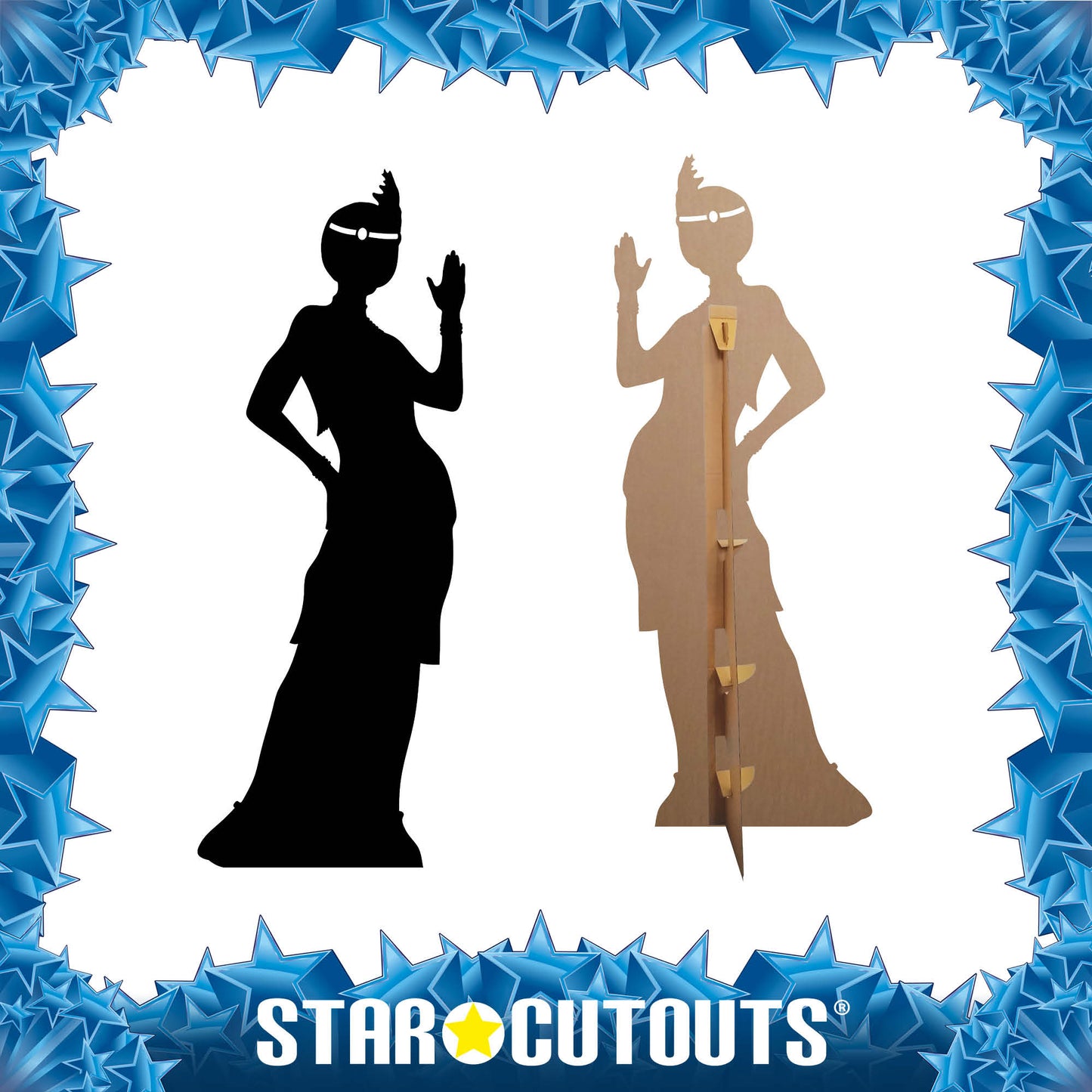 Flapper Girl Black Silhouette Cutout - mycardboardcutout