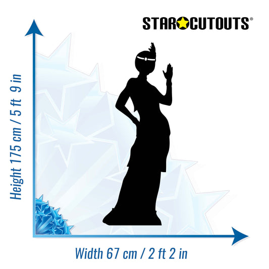 Flapper Girl Black Silhouette Cutout - mycardboardcutout