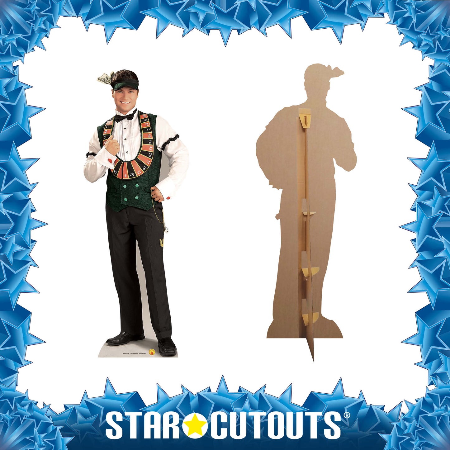 Casino Croupier Large Display Cardboard Cutout - mycardboardcutout