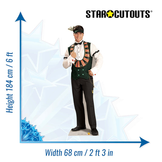Casino Croupier Large Display Cardboard Cutout - mycardboardcutout