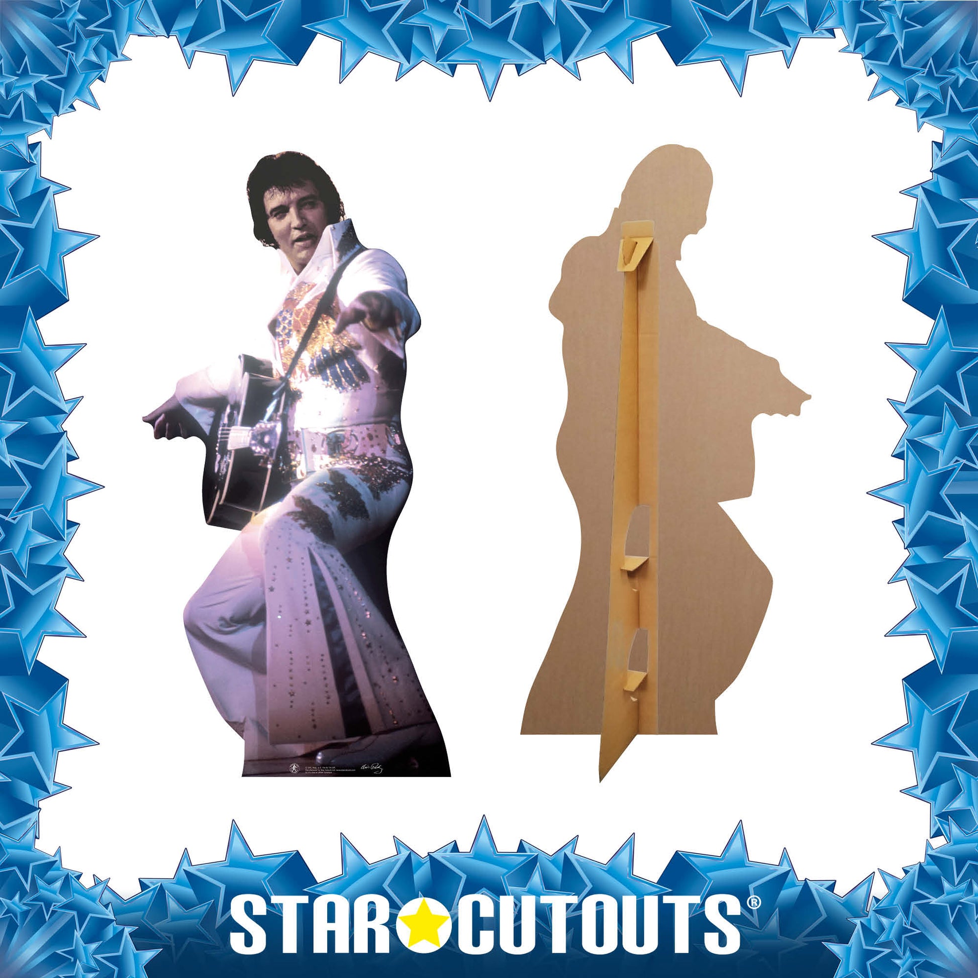 Elvis in White Jump Suit Cardboard Cutout MyCardboardCutout
