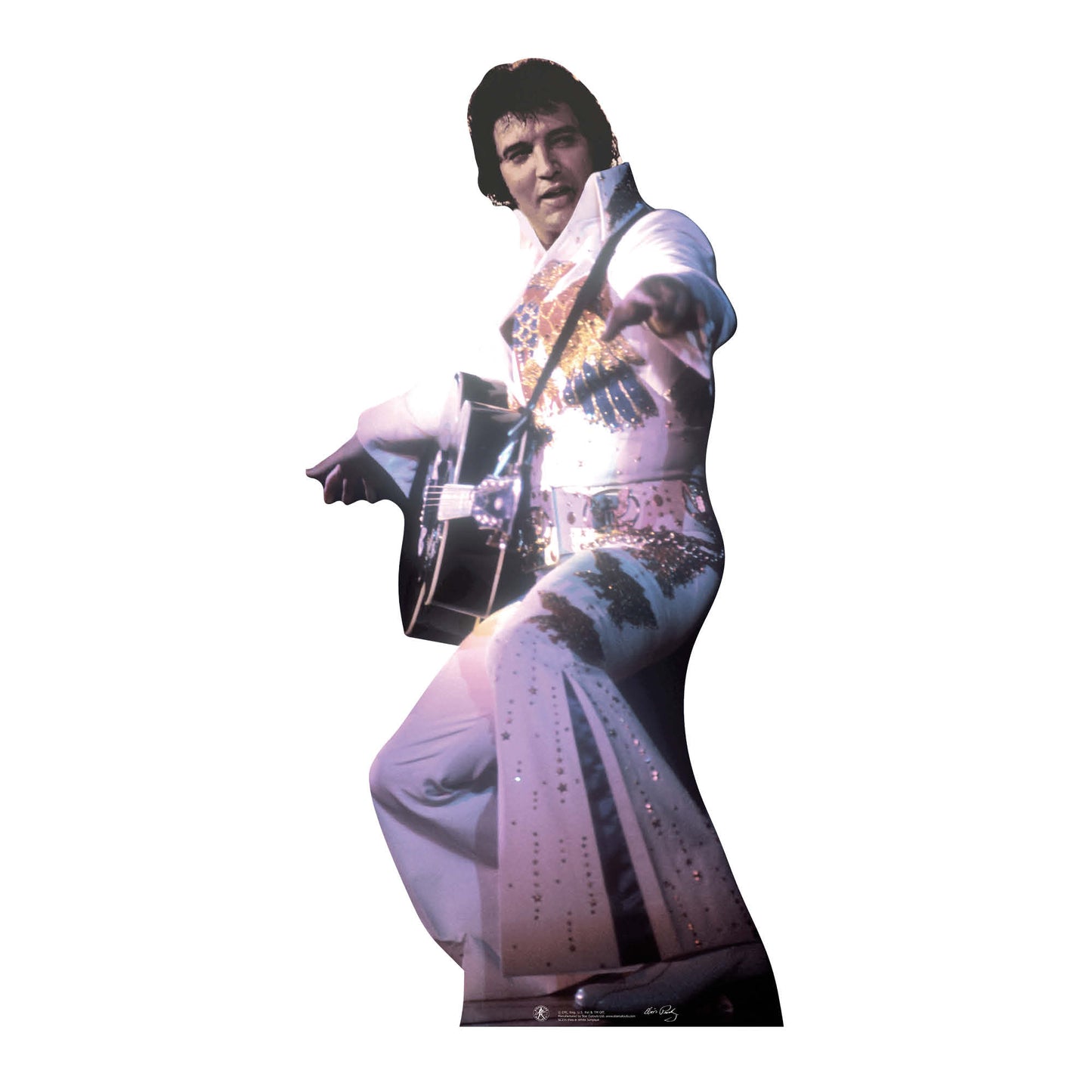Elvis in White Jump Suit Cardboard Cutout - mycardboardcutout
