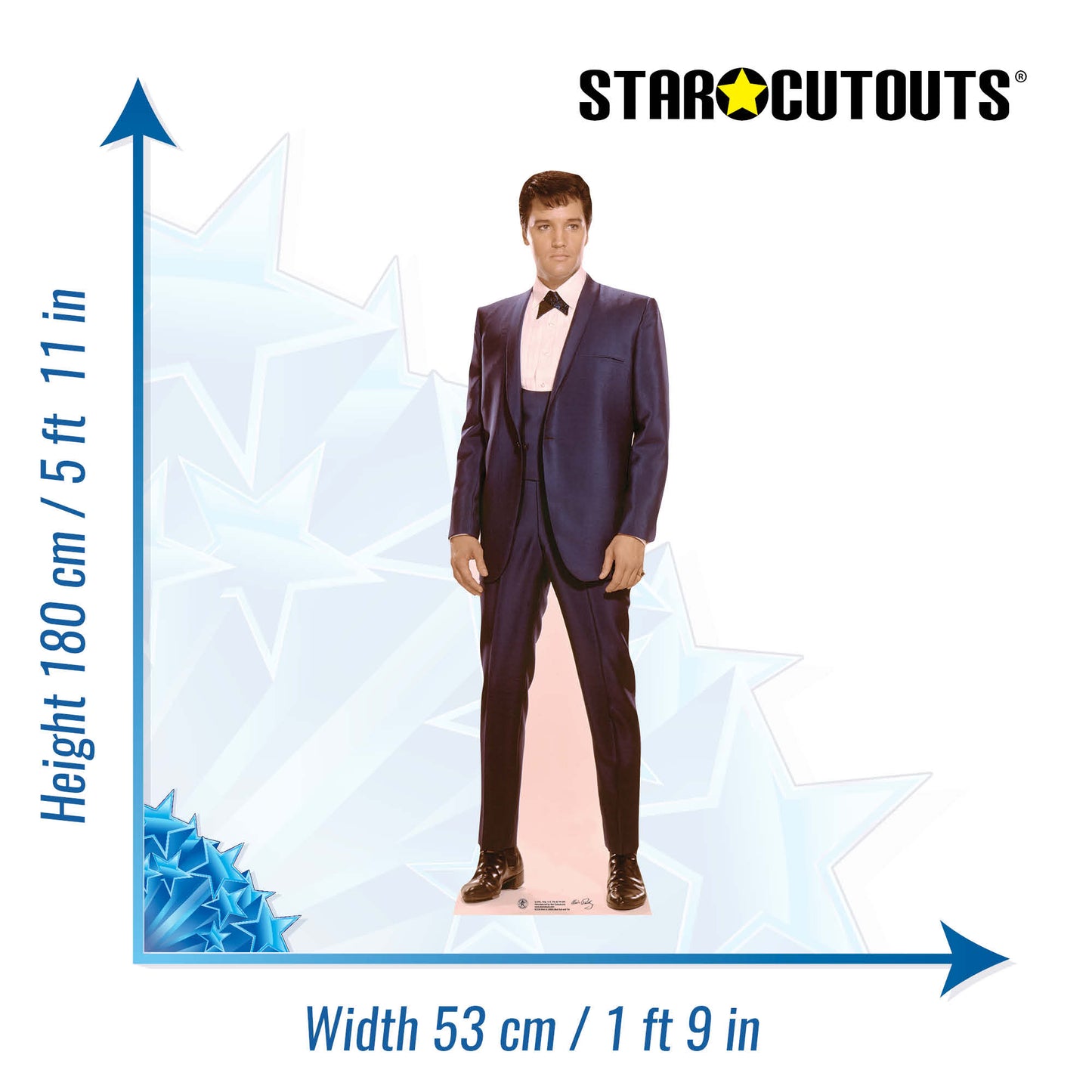 Elvis 1960's Blue Suit Cardboard Cutout - mycardboardcutout