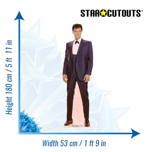Elvis 1960's Blue Suit Cardboard Cutout - mycardboardcutout