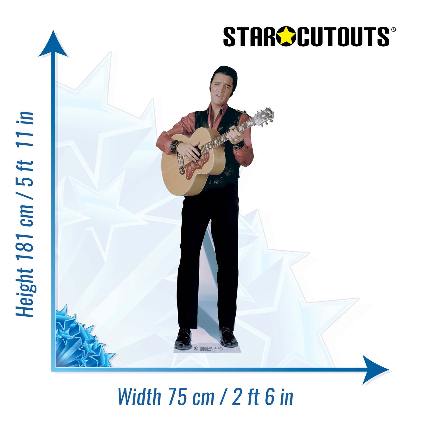 Elvis Singing with Guitar Cardboard Cutout - mycardboardcutout