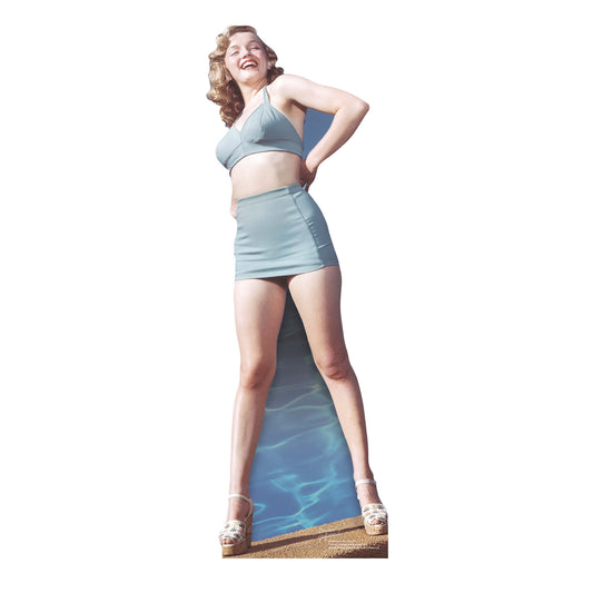 Marilyn Monroe Blue Bikini Cardboard Cutout Lifesize - mycardboardcutout