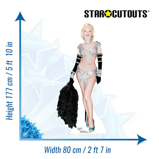 Marilyn Monroe Showgirl Cardboard Cutout Lifesize - mycardboardcutout