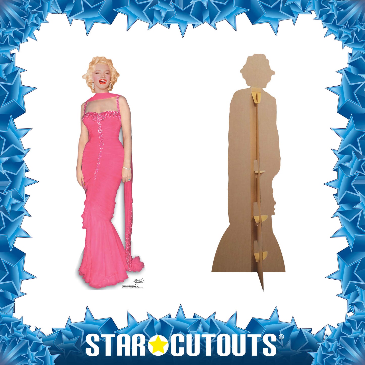 Marilyn Monroe Pink Evening Gown Cardboard Cutout Lifesize - mycardboardcutout