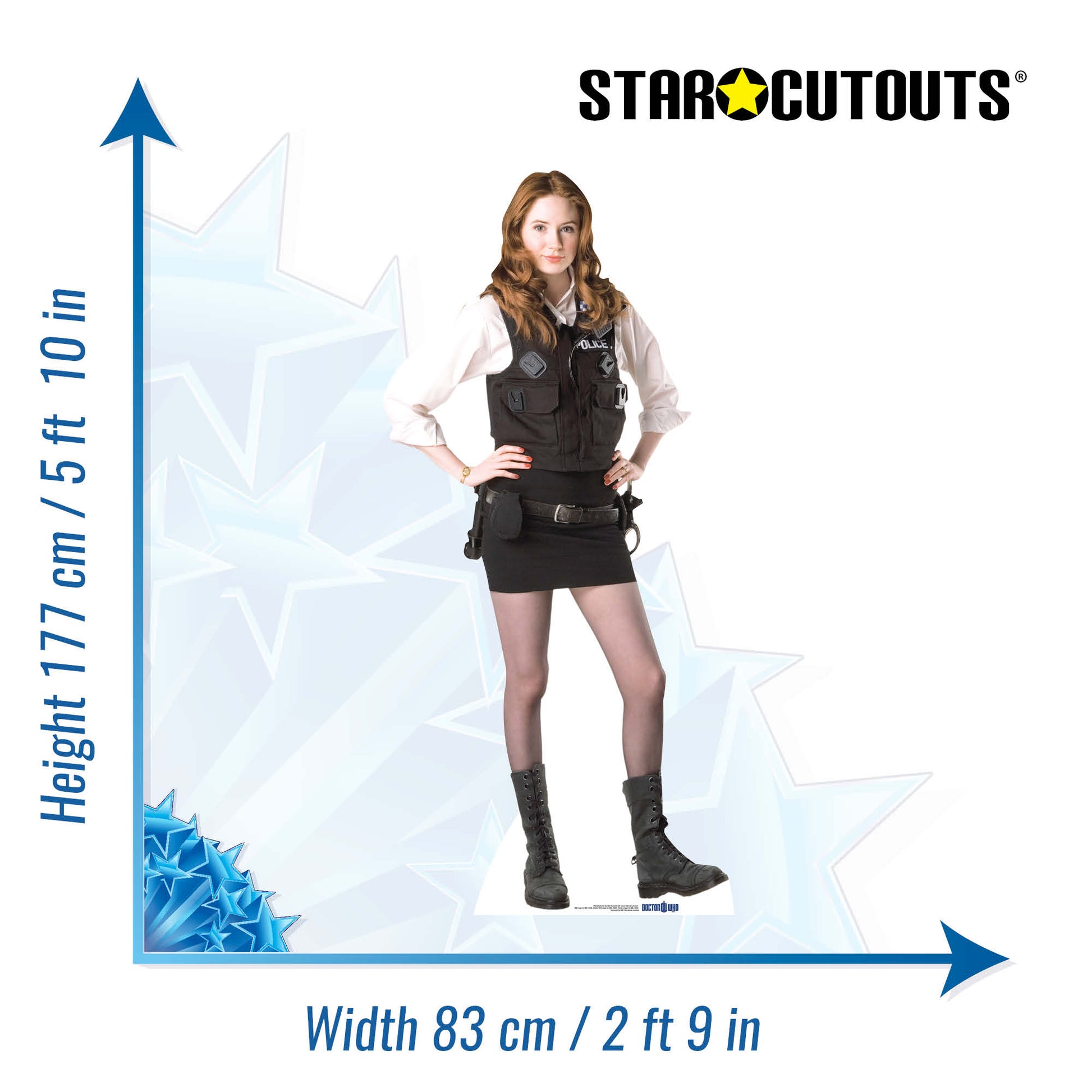 SC320 Doctor Who Amy Pond Policewoman Uniform Cardboard Cutout Height 177cm - mycardboardcutout