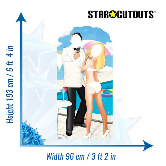 Secret Agent Stand-In Cardboard Cutout - mycardboardcutout