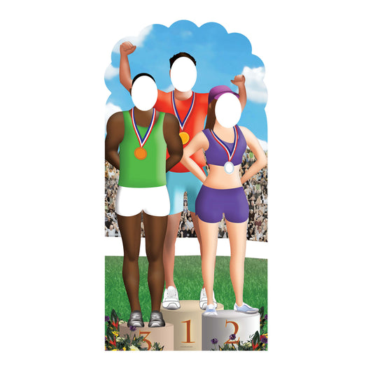 Tournament Medals Gold Silver Bronze Sports and Athletics Games Stand-In Cardboard Cutout - mycardboardcutout