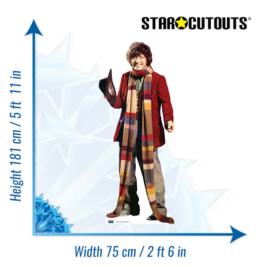 Tom Baker Fourth Doctor Cardboard Cutout Official Doctor Who - mycardboardcutout