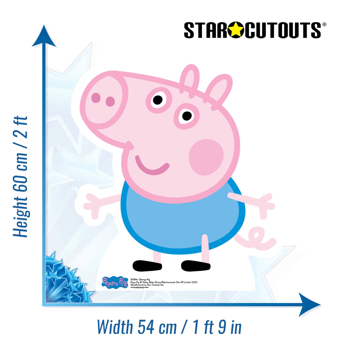 George Pig Star Mini Cutout Cardboard Cutout - mycardboardcutout