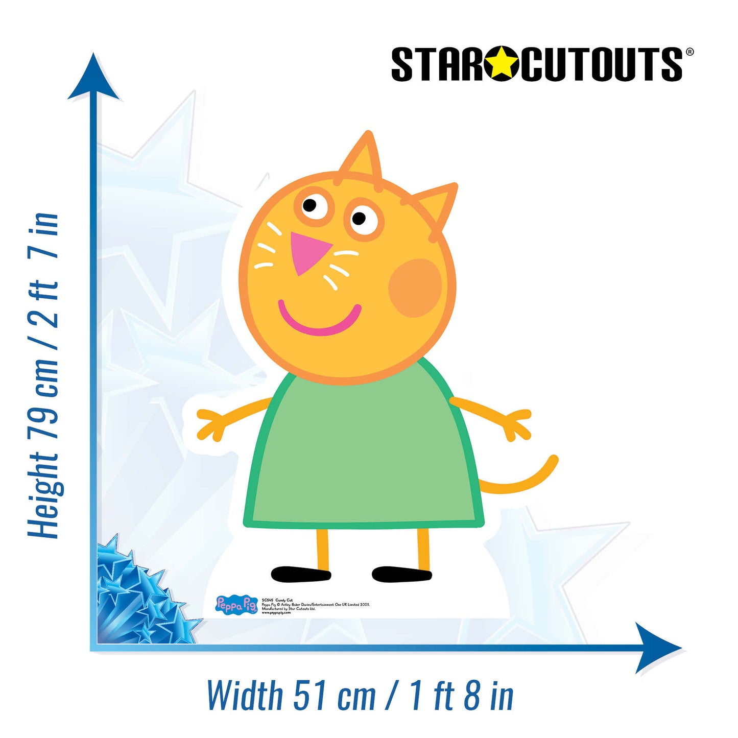 Candy Cat Star Mini Cutout Cardboard Cutout - mycardboardcutout