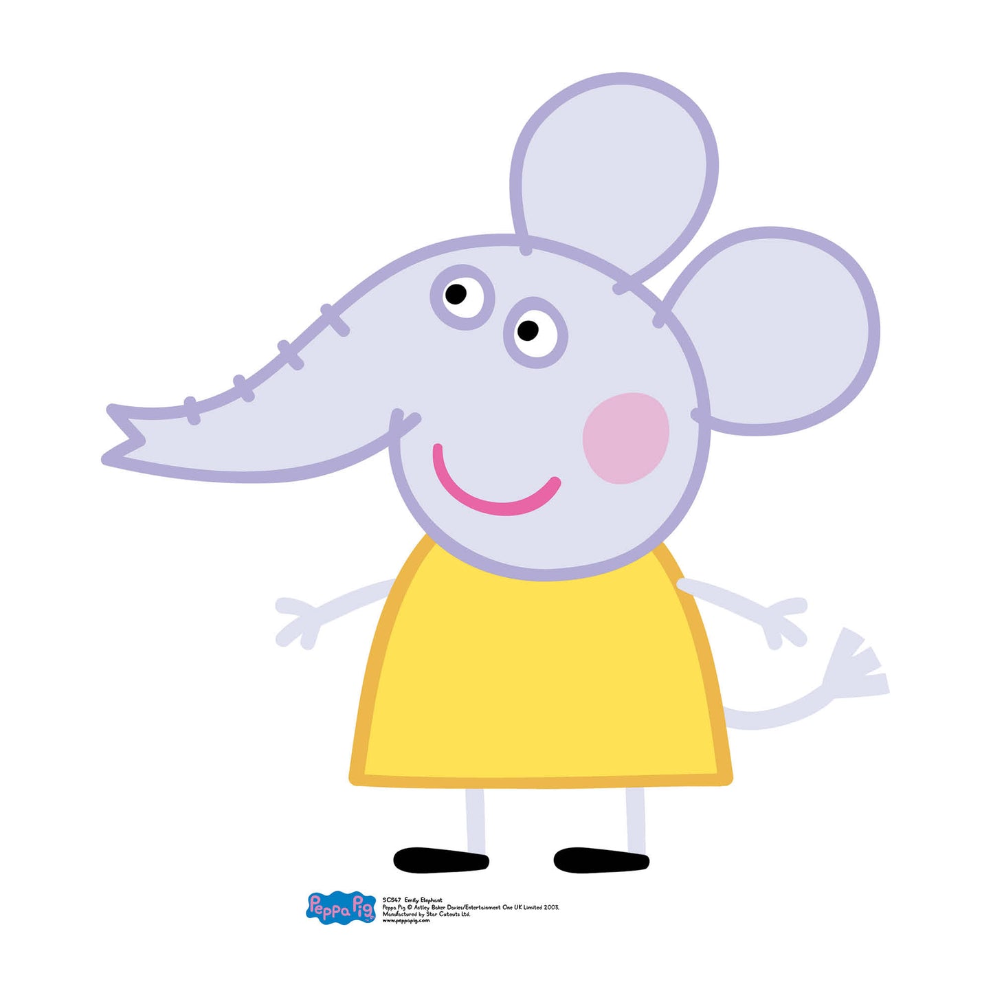 Emily Elephant Star Mini Cutout Cardboard Cutout - mycardboardcutout