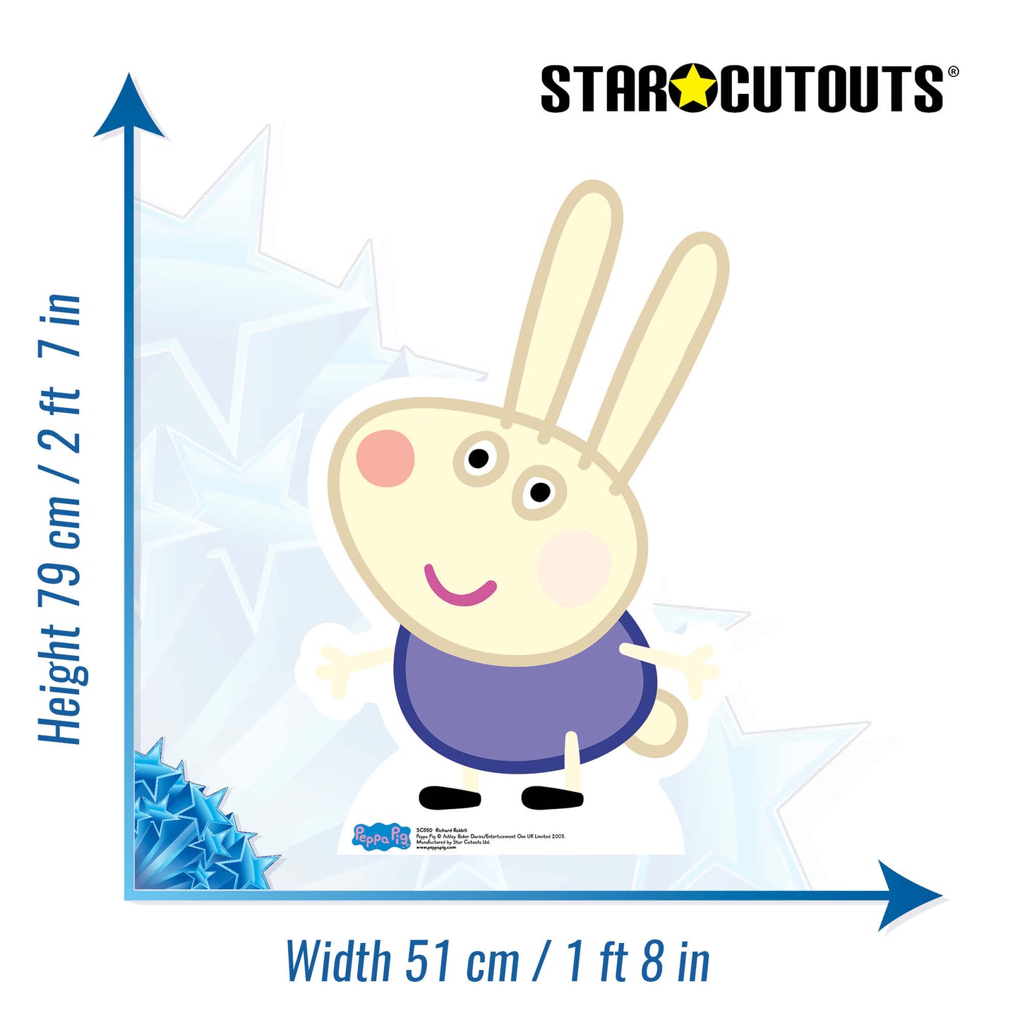 Richard Rabbit Star Mini Cutout Cardboard Cutout - mycardboardcutout