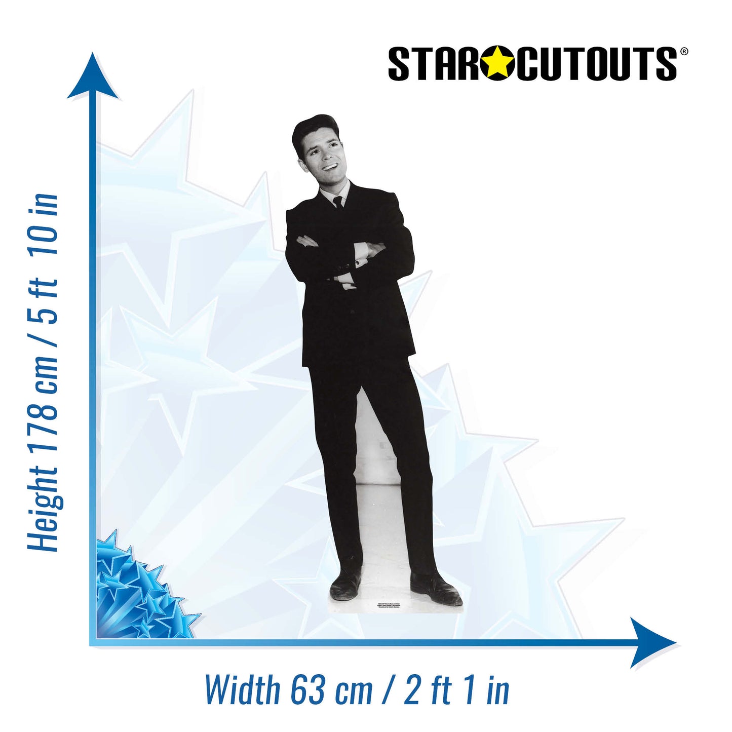Cliff Richard Cardboard Cutout Black and White - mycardboardcutout