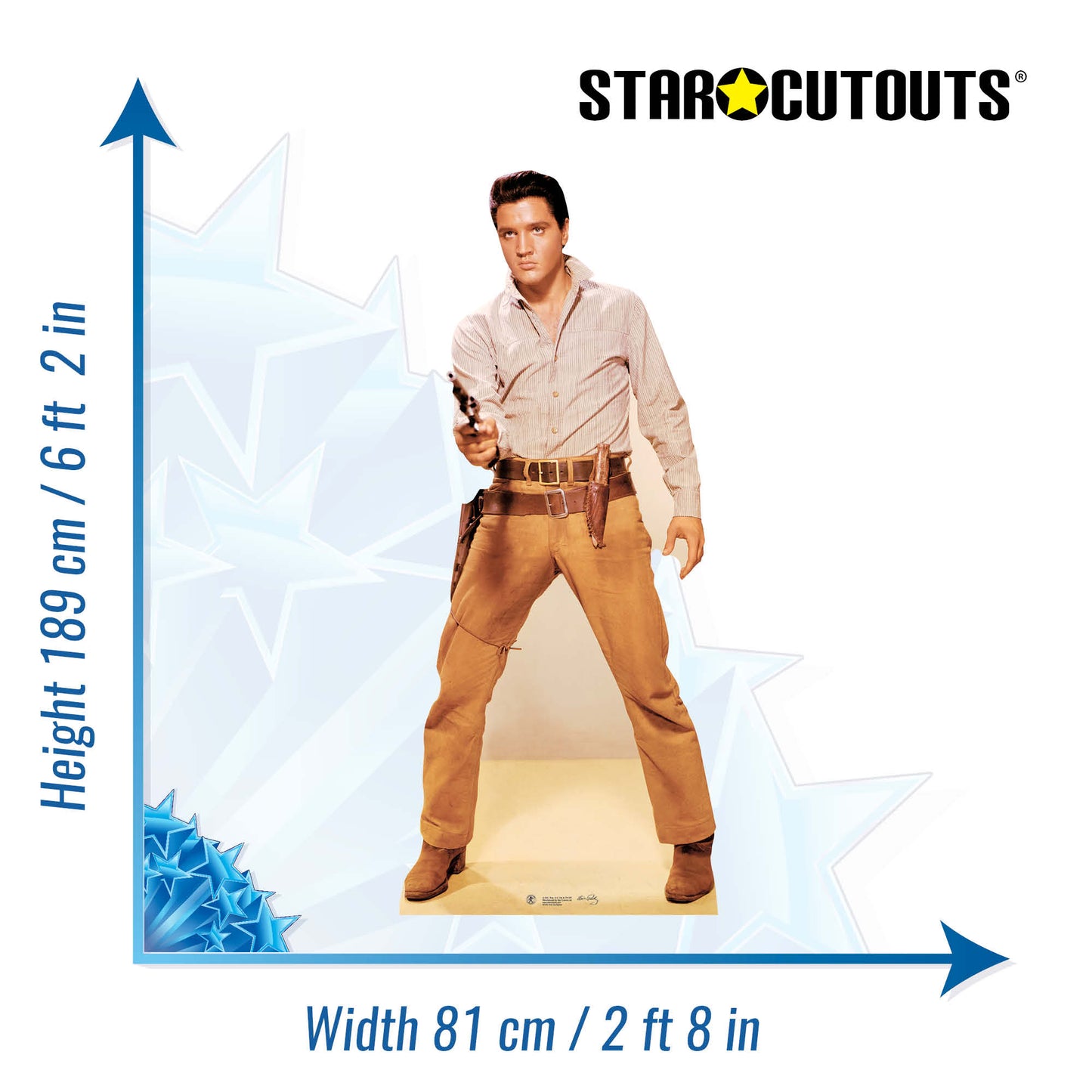 Elvis Gunfight Cowboy Cardboard Cutout - mycardboardcutout