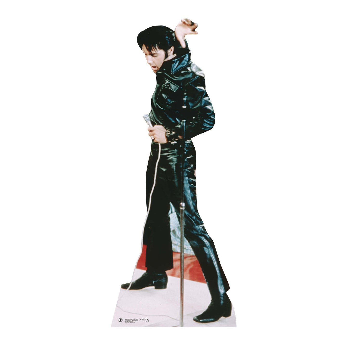 Elvis Presley Wearing Black Leather Comeback Concert Cardboard Cutout - mycardboardcutout