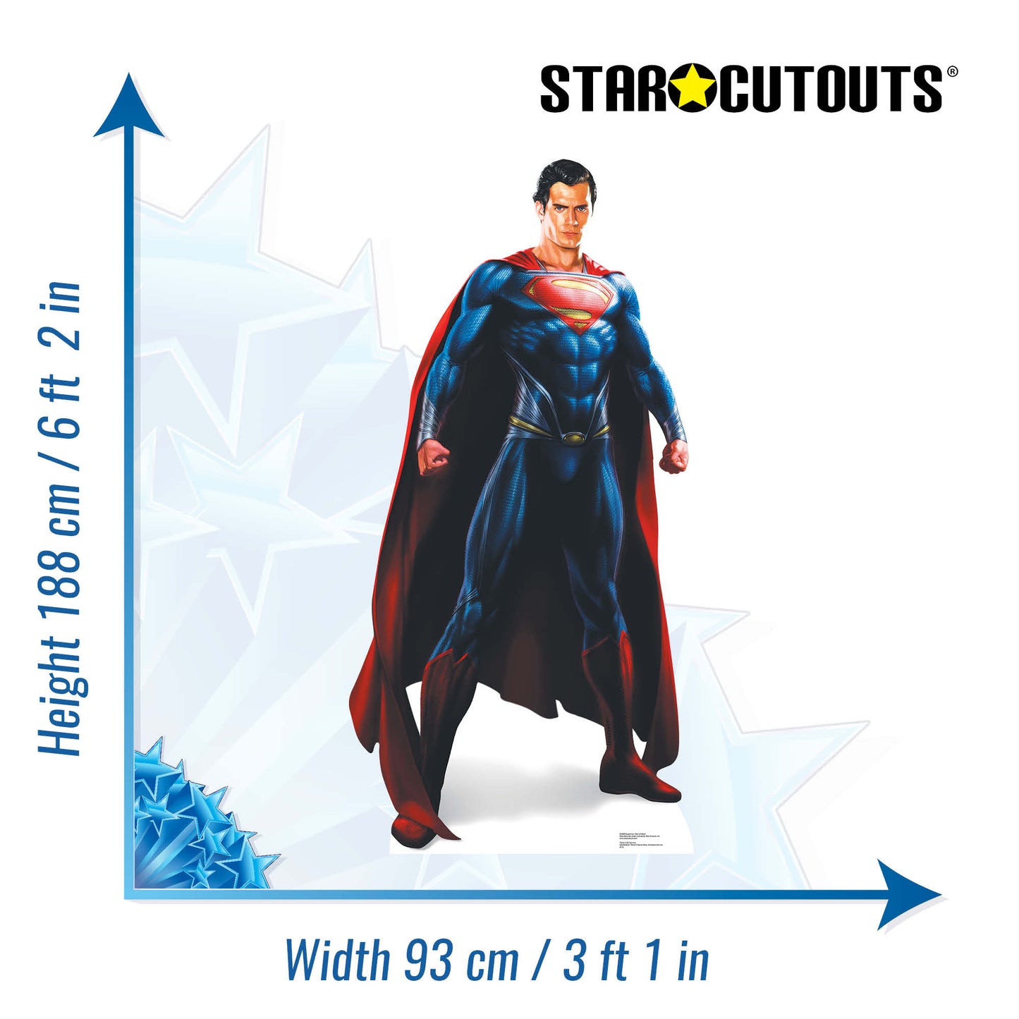 Superman Man of Steel Henry Cavill Cardboard Cutout