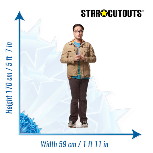 Dr Leonard Hofstadter Big Bang Theory Cardboard Cutout Lifesize - mycardboardcutout