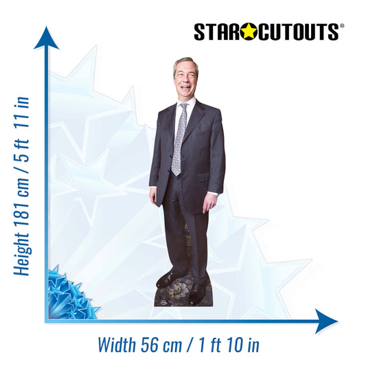 Nigel Farage Cardboard Cutout Politician - mycardboardcutout