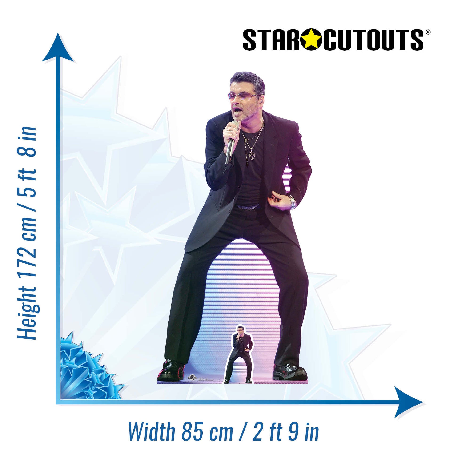 George Michael Singing Cardboard Cutout - mycardboardcutout