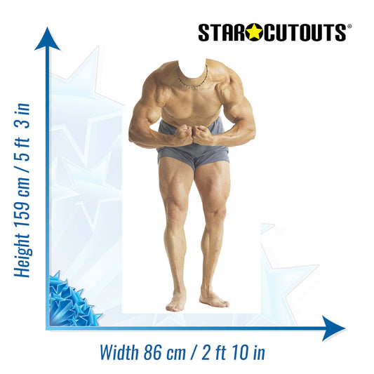 Muscle Man Stand-In Cardboard Cutout - mycardboardcutout
