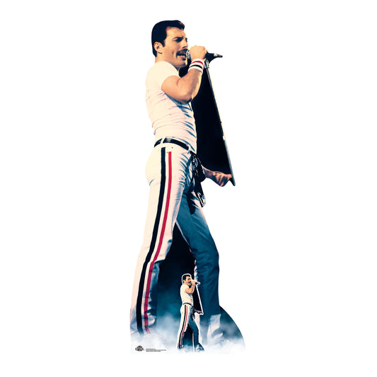 Freddie Mercury Cardboard Cutouts Colour Performing Live - mycardboardcutout