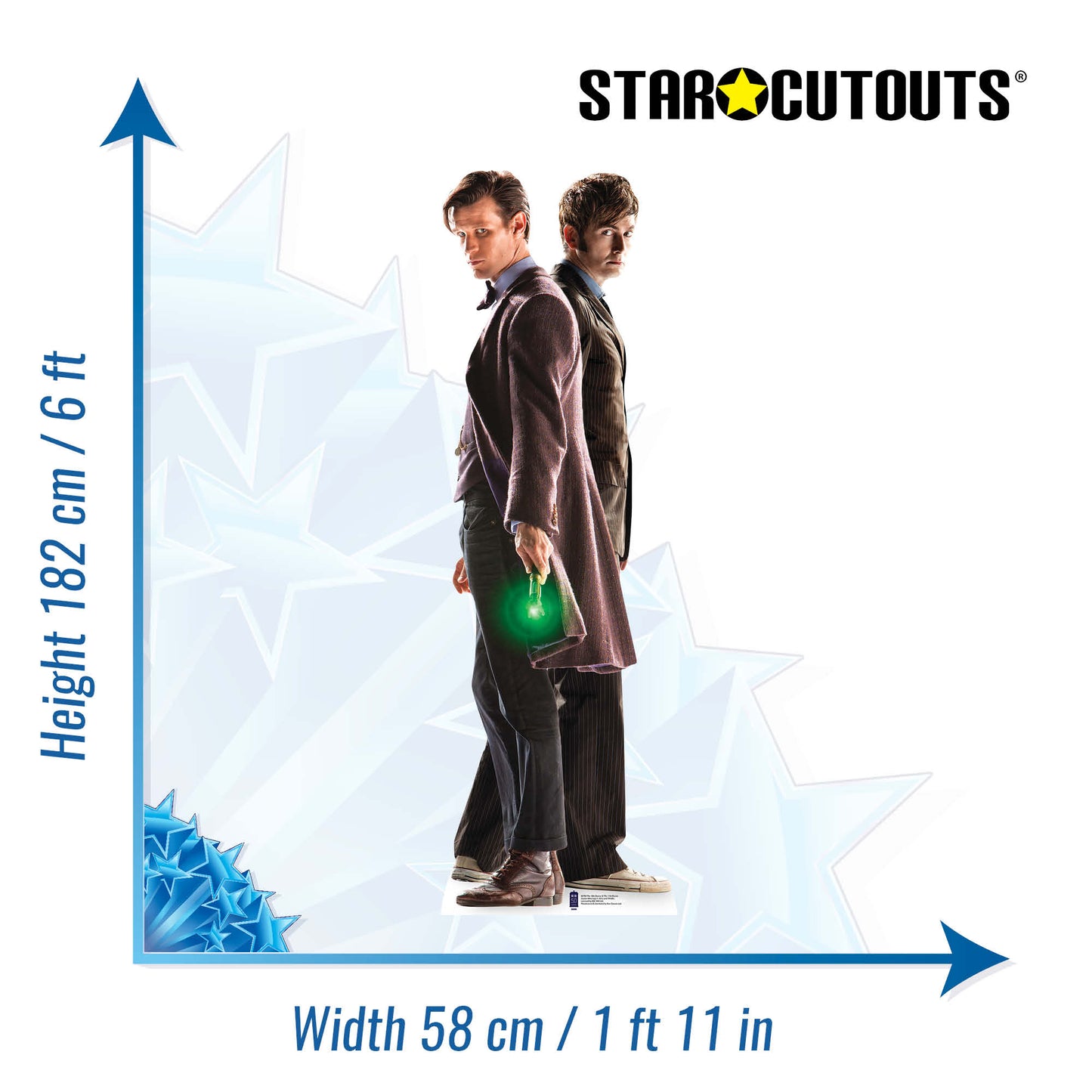 Doctor Who Matt Smith David Tennant Cardboard Cutout Anniversary Special 10th and 11th - mycardboardcutout