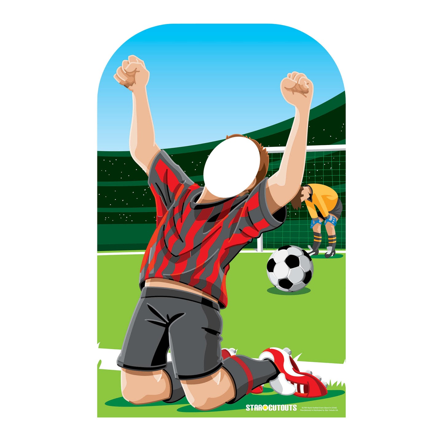 Child-sized Football Cardboard Cutout Stand In - mycardboardcutout