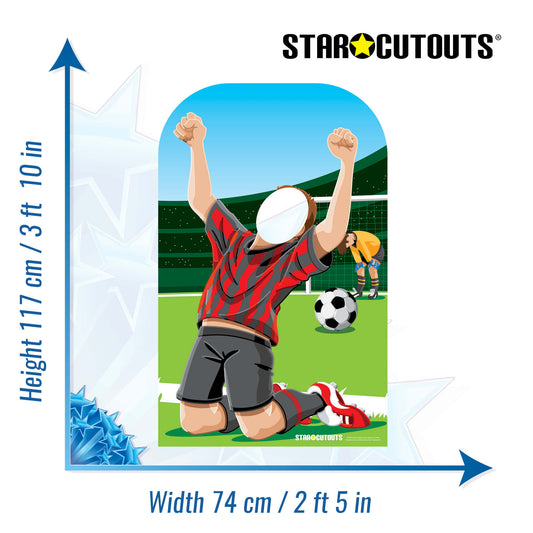 Child-sized Football Cardboard Cutout Stand In - mycardboardcutout