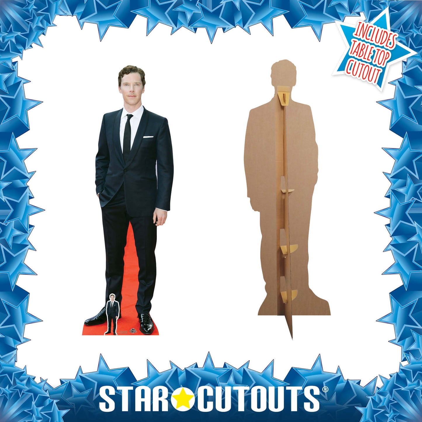 Benedict Cumberbatch Smart White Pocket Square Cardboard Cutout - mycardboardcutout