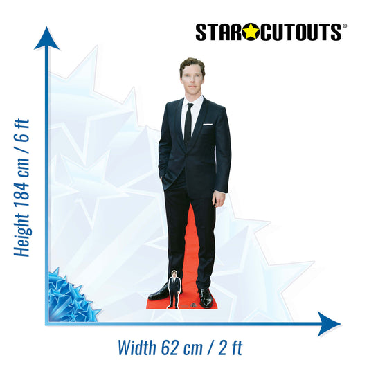 Benedict Cumberbatch Smart White Pocket Square Cardboard Cutout - mycardboardcutout