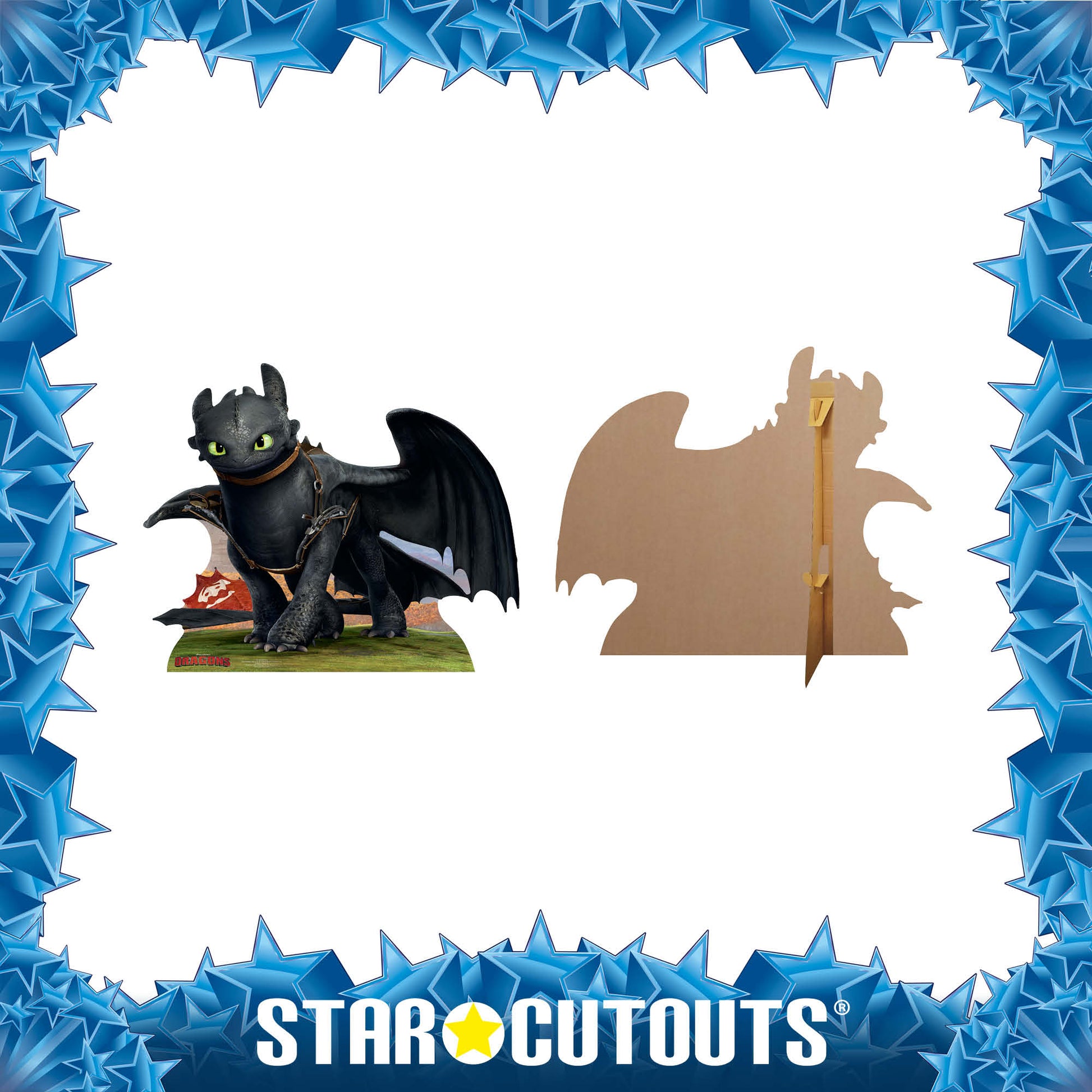 Toothless Dragon Cardboard Cutout - mycardboardcutout