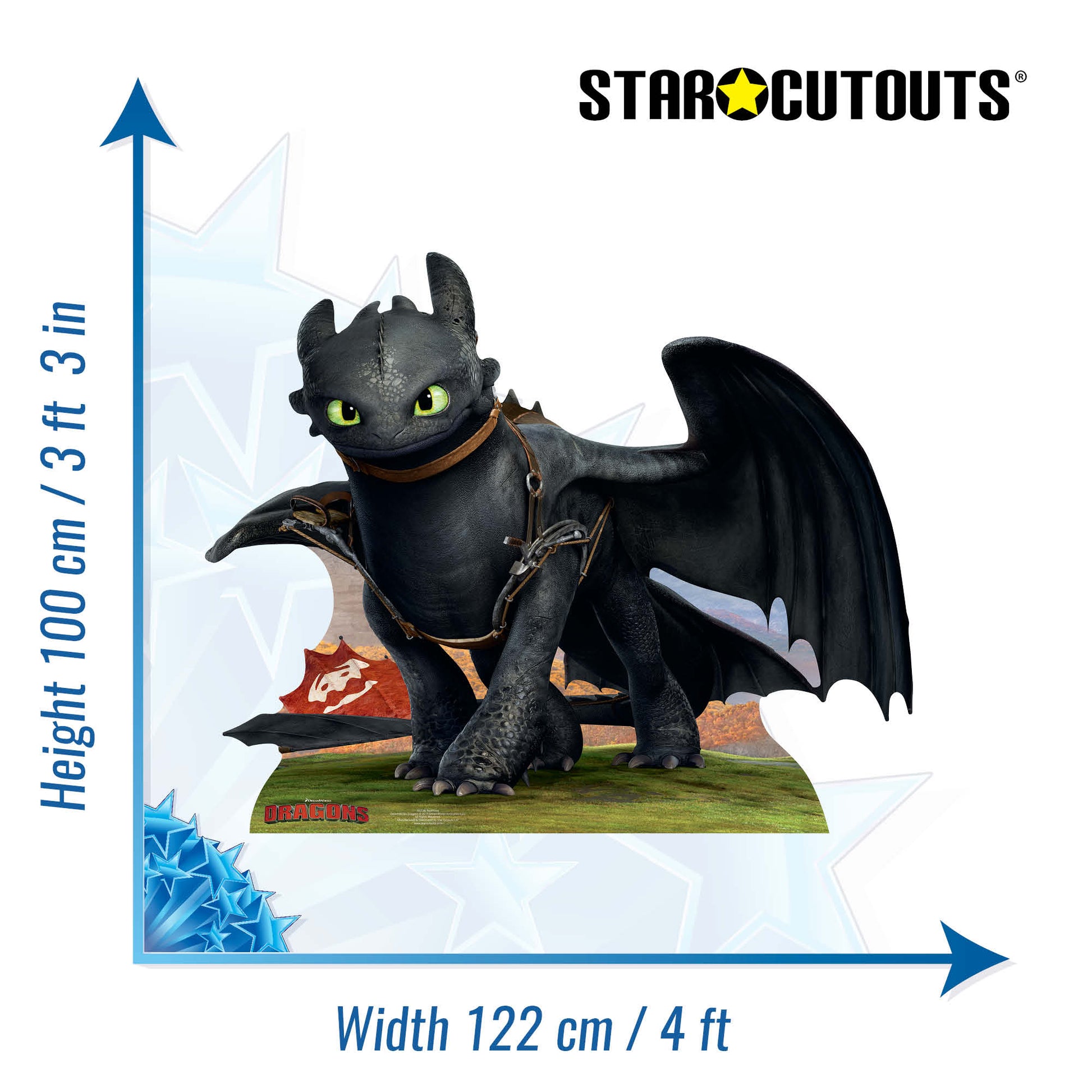 Toothless Dragon Cardboard Cutout - mycardboardcutout