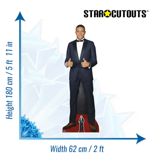 Kylian Mbappe Thumbs Up Cardboard Cutout - mycardboardcutout