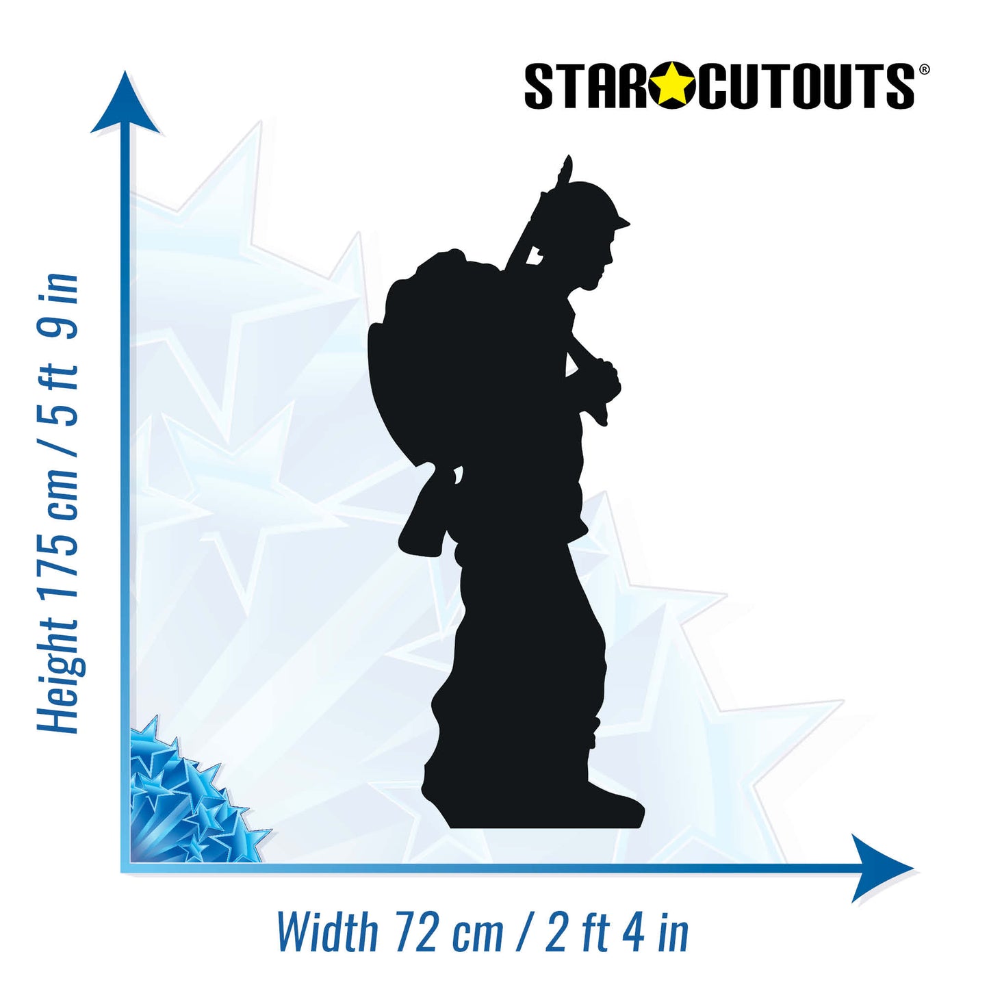 Soldier Black Silhouette Cutout - mycardboardcutout