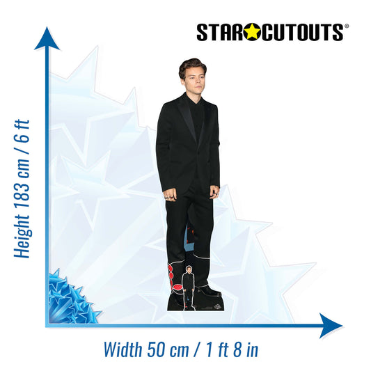 Harry Styles Black Suit Cardboard Cutout - mycardboardcutout